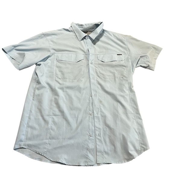 Columbia Men's Casual Blue Button Down Shirt Size Large Vented Outdoor Fishing - Picture 1 of 7